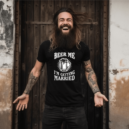 Tricouri personalizate burlăcie - Tricou personalizat petrecerea burlacilor - Mire - Beer me - I'm getting married
