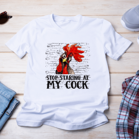 Textile personalizate - Tricou personalizat - Stop staring at my cock