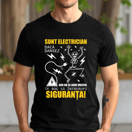 Textile personalizate - Tricou personalizat - Sunt electrician