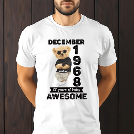 Textile personalizate - Tricou personalizat - Zi de naștere - Being AWESOME