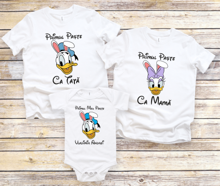 Set tricouri și body familie Paște - Tricouri personalizate familie - Primul Paște ca mamă - ca tată - Model băiat - 4