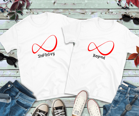 Tricouri - Set tricouri personalizate pentru cuplu - Infinity
