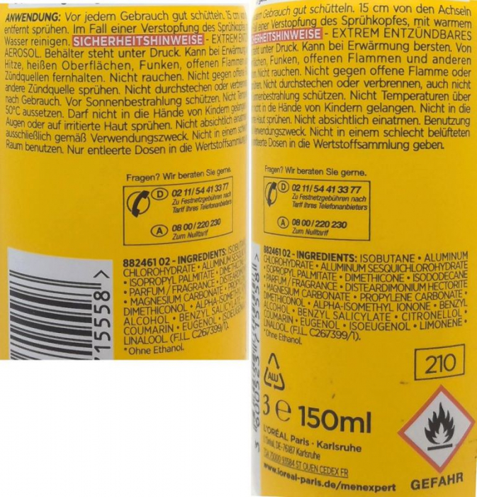 Antiperspirant 72h L'Oreal Men Expert Invincible Sport, 150 ml [2]