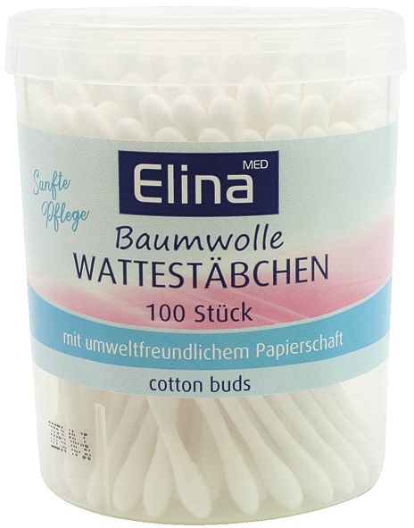 Betisoare de urechi din bumbac 100 bucati Elina Med [1]