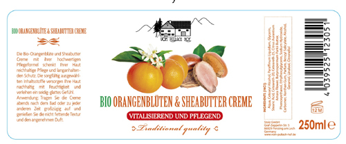 Bio Crema cu flori de portocale si unt de shea 250 ml [2]
