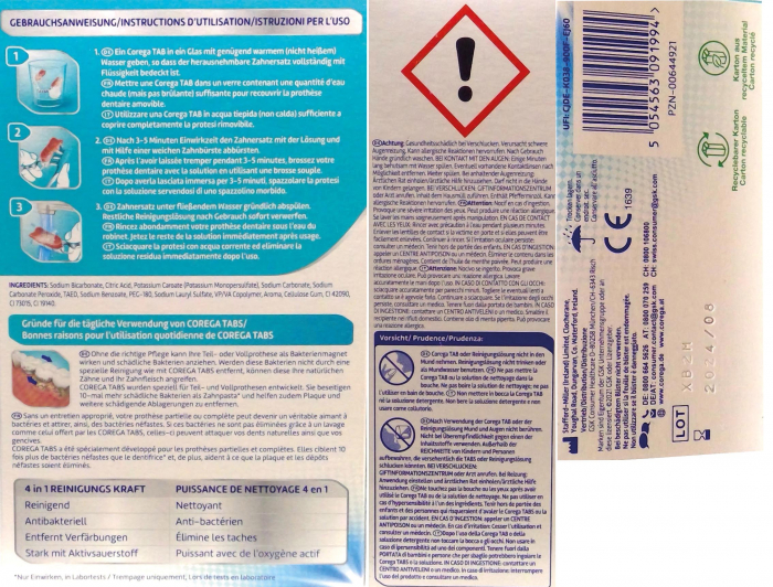 COREGA TABLETE EFERVESCENTE PENTRU CURATAREA SI IGIENIZAREA PROTEZEI DENTARE 66 buc [2]