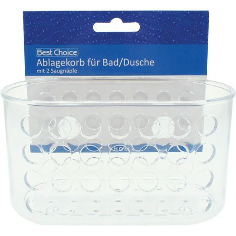 Cos depozitare baie transparent cu ventuze 16*8cm Elina Med [1]