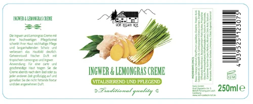 Crema cu ghimbir si lemongrass 250 ml [2]