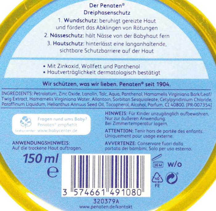 Crema pentru bebelusi Penaten 150 ml [2]