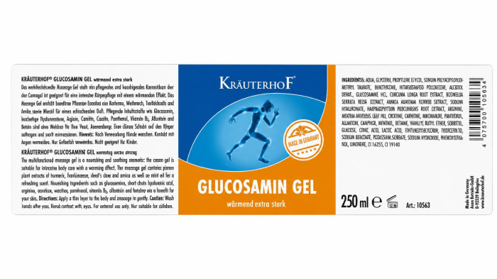 Krauterhof Gel incalzitor cu glucozamina 250 ml [2]