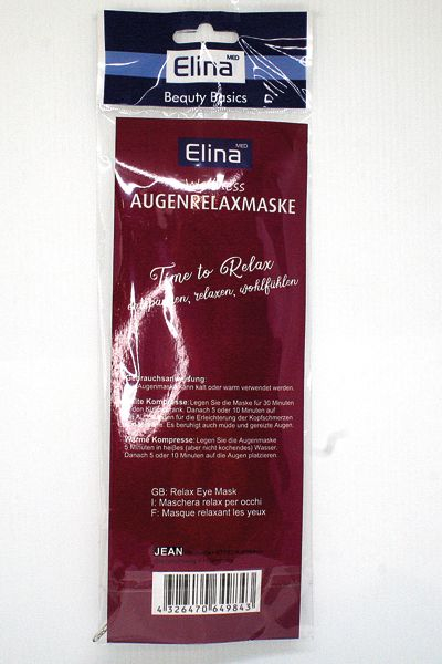 Masca de ochi cu gel relaxanta, aplicare rece/cald 24 x 7 cm Elina Med [2]