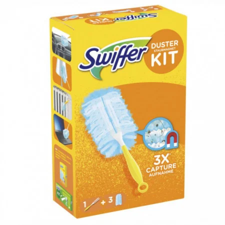 Pamatuf pentru curatarea prafului Swiffer Duster Kit 1 maner scurt + 3 rezerve [1]