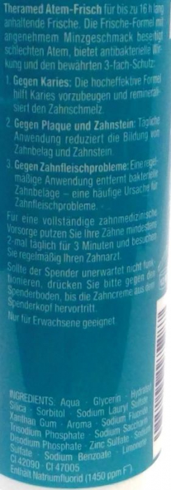 Pasta de dinti cu dozator Respiratie proaspata Theramed 100ml [2]
