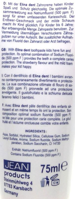 Pasta de dinti pentru copii 2-6 ani Elina Kids 75ml [2]