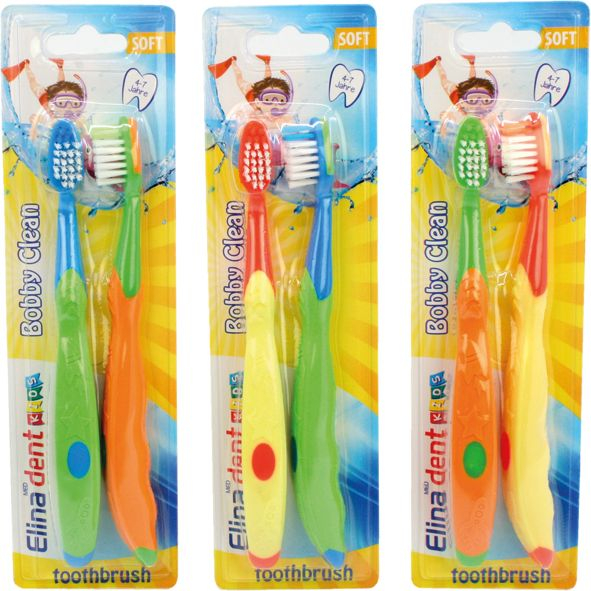 Periuta de dinti pentru copii Bobby clean 4-7 ani set 2 buc [1]