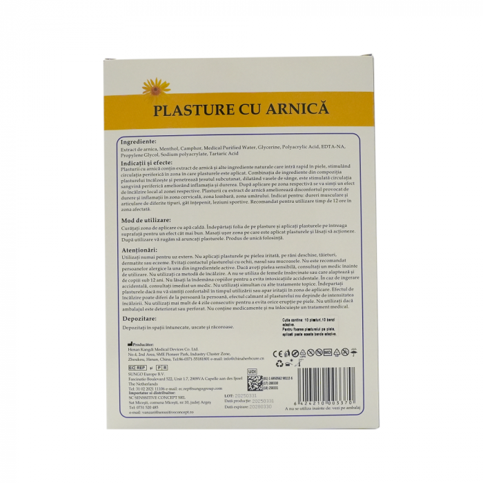 Plasture cu arnica si hidrogel Augama 10 buc [2]