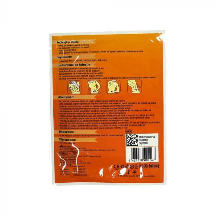 Plasture cu efect de incalzire cu carbune activ 10x13 cm [2]
