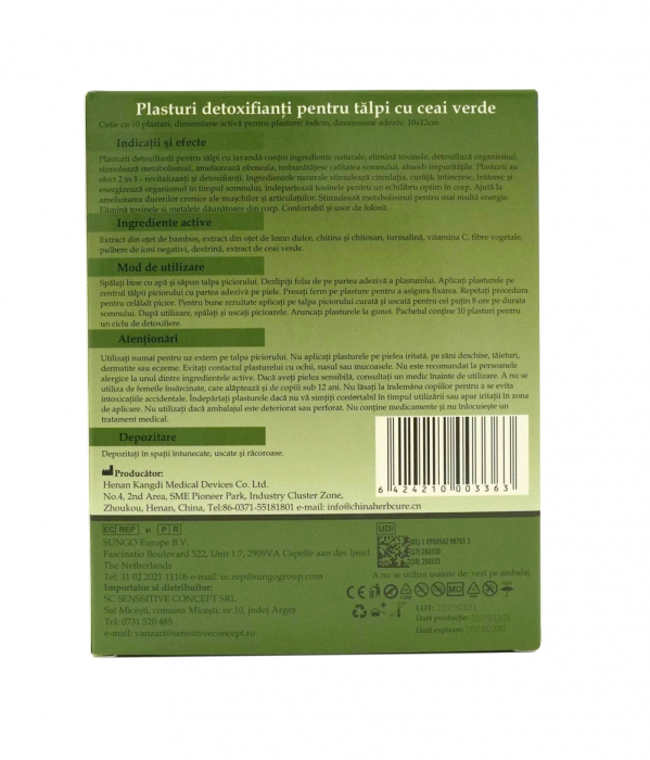 Plasturi detoxifianti cu ceai verde Augama 10 buc [2]