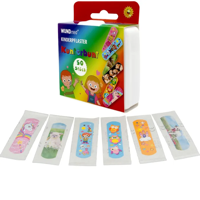 Plasturi pentru copii combinati in cutie plastic Wund Med 50 bucati [3]