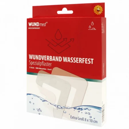 Plasturi rezistenti la apa 8x10 cm Wundmed 5 buc [1]