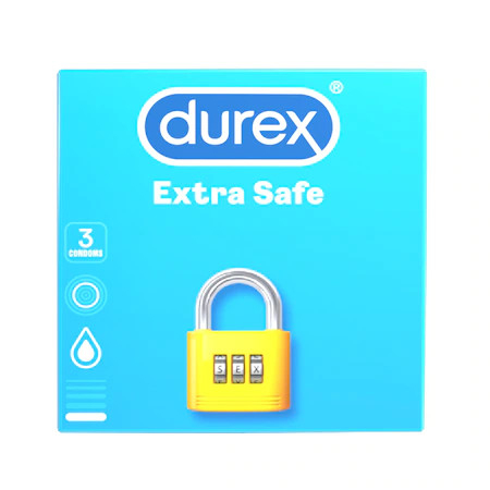 Prezervative Extra safe, 3 bucati, Durex [1]