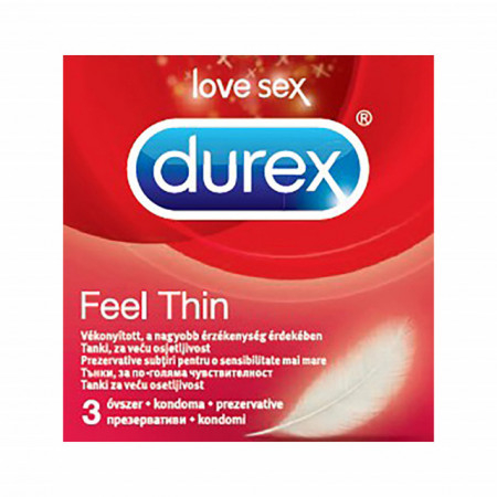 Prezervative Feel Thin, 3 bucati, Durex [1]