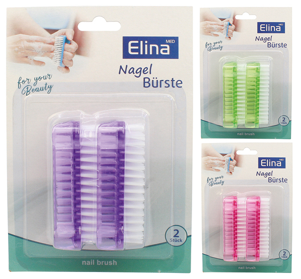 Set 2 perii pentru maini si unghii 8.5*3*3cm Elina Med [2]