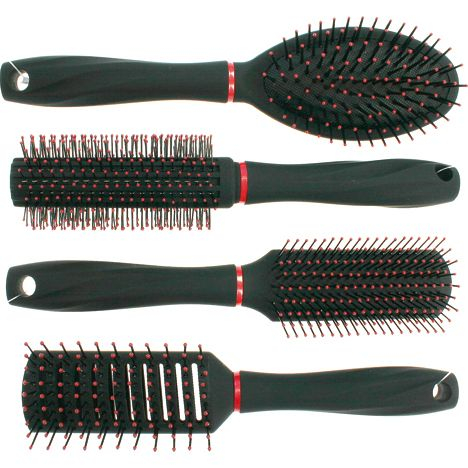 Set 4 perii de par artist 23cm maner moale Elina Med [2]