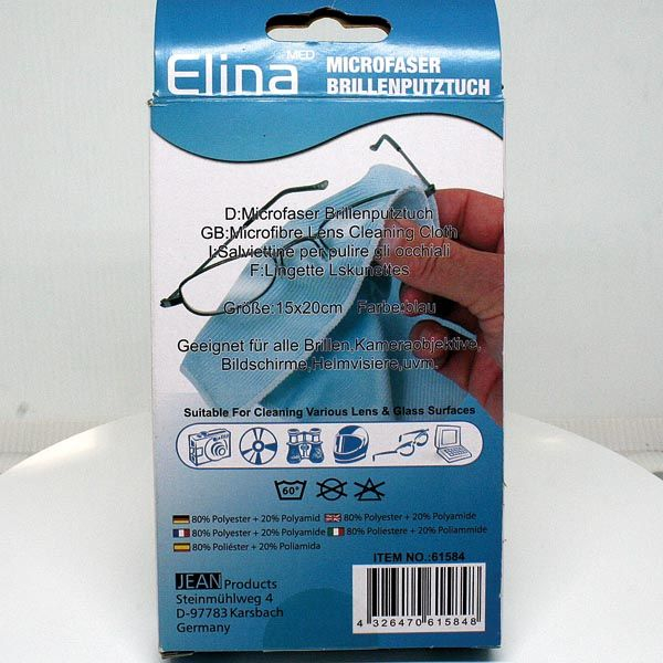 Set de 2 lavete pentru ochelari microfibra, 20 x 15 cm Elina Med [2]