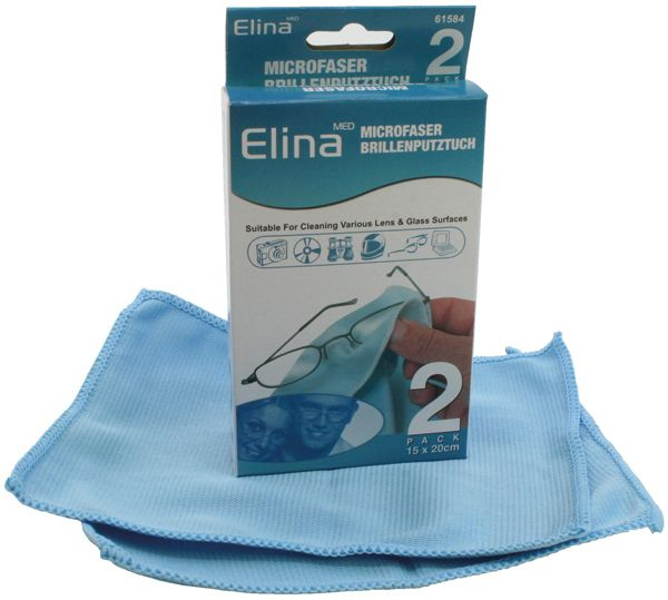Set de 2 lavete pentru ochelari microfibra, 20 x 15 cm Elina Med [1]