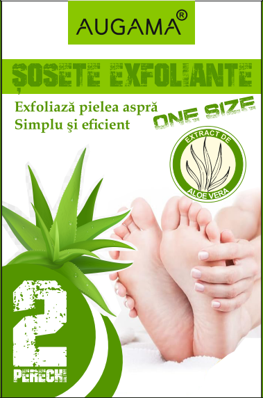 Sosete exfoliante cu aloe Vera Augama 2 perechi [1]