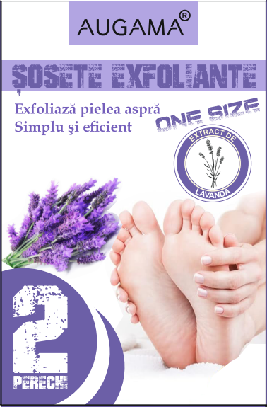 Sosete exfoliante Lavanda Augama 2 perechi [1]