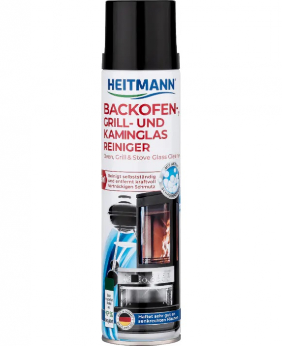 Spuma activa pentru curatare cuptor, gratar si sticla seminee, Heitmann, 400 ml [1]