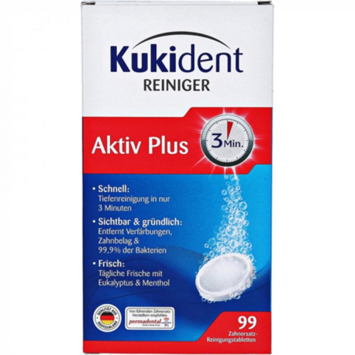 Tablete curatare proteza Kukident Aktiv Plus  99 bucati [1]