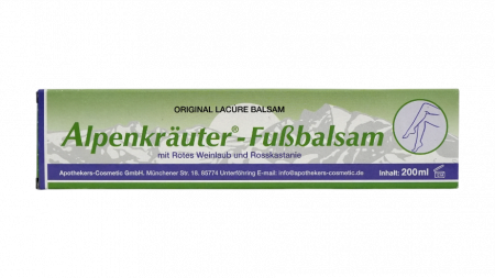 COSMETICE SI INGRIJIRE - Alpenkrauter balsam pentru picioare cu frunza de vita de vie rosie si castane 200 ml