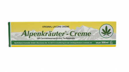 COSMETICE SI INGRIJIRE - Alpenkrauter - Crema cu ulei de canabis si gheara diavolului 200 ml