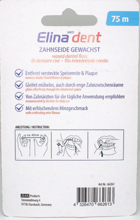 Ata dentara cerata, cu aroma mentolata, 75 metri Elina Med [2]