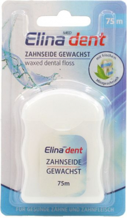Igiena orala - Ata dentara cerata, cu aroma mentolata, 75 metri Elina Med