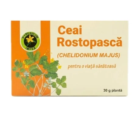 Ceaiuri - Ceai de Rostopască Vrac (Chelidonium majus) Hypericum 30 g