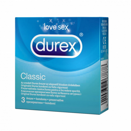 Cuplu si sex - Prezervative Classic, 3 bucati, Durex