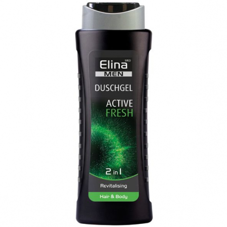 COSMETICE SI INGRIJIRE - Gel de dus pentru barbati 2in1 Active Fresh Elina Med 300ml