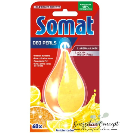 Produse pentru casa si bucatarie - Odorizant pentru masina de spalat vase Somat, Deo Duo-Perls, Lemon & Orange, 17 g