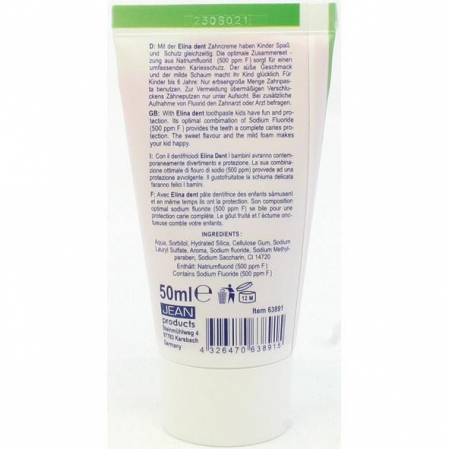 Pasta de dinti copii 2-6 ani Bubble Gum Elina 50ml [1]