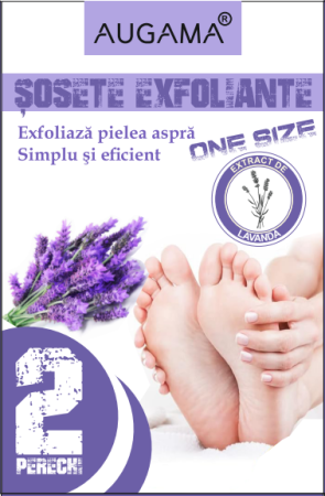 COSMETICE SI INGRIJIRE - Sosete exfoliante Lavanda Augama 2 perechi