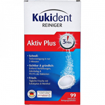 COSMETICE SI INGRIJIRE - Tablete curatare proteza Kukident Aktiv Plus  99 bucati