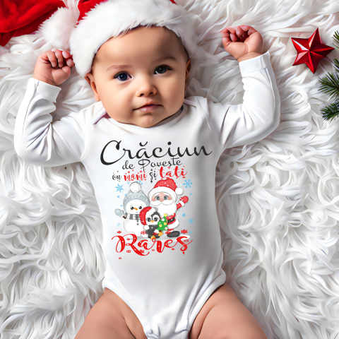 BODY/ TRICOU COPII - BODY MY FIRST CHRISTMAS, BODY PERSONALIZAT CRACIUN, BODY BEBE PRIMUL MEU CRACIUN