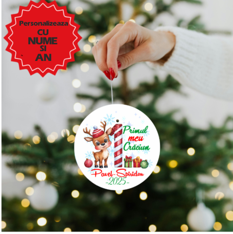 CADOURI CRACIUN - ORNAMENT BRAD PERSONALIZAT