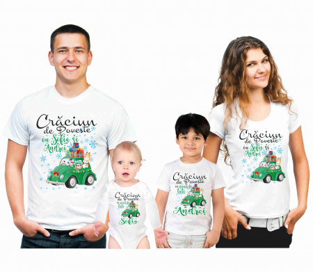 TRICOURI FAMILIE CRACIUN - SET 4 TRICOURI PERSONALIZATE CRACIUN NR.111