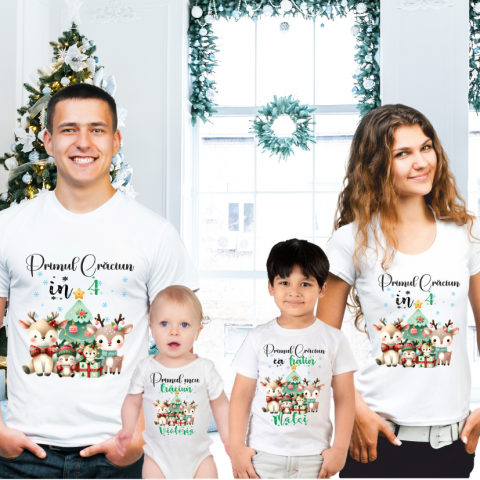 TRICOURI CRACIUN - SET 4 TRICOURI PERSONALIZATE CRACIUN NR.115
