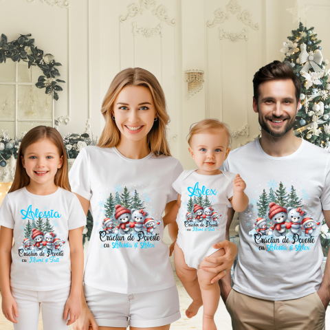 SET 4 PIESE - SET 4 TRICOURI PERSONALIZATE CRACIUN NR.118